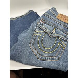 True Religion Women's With Bling Boot Cut Jeans Size 26x31 Good Condition A13